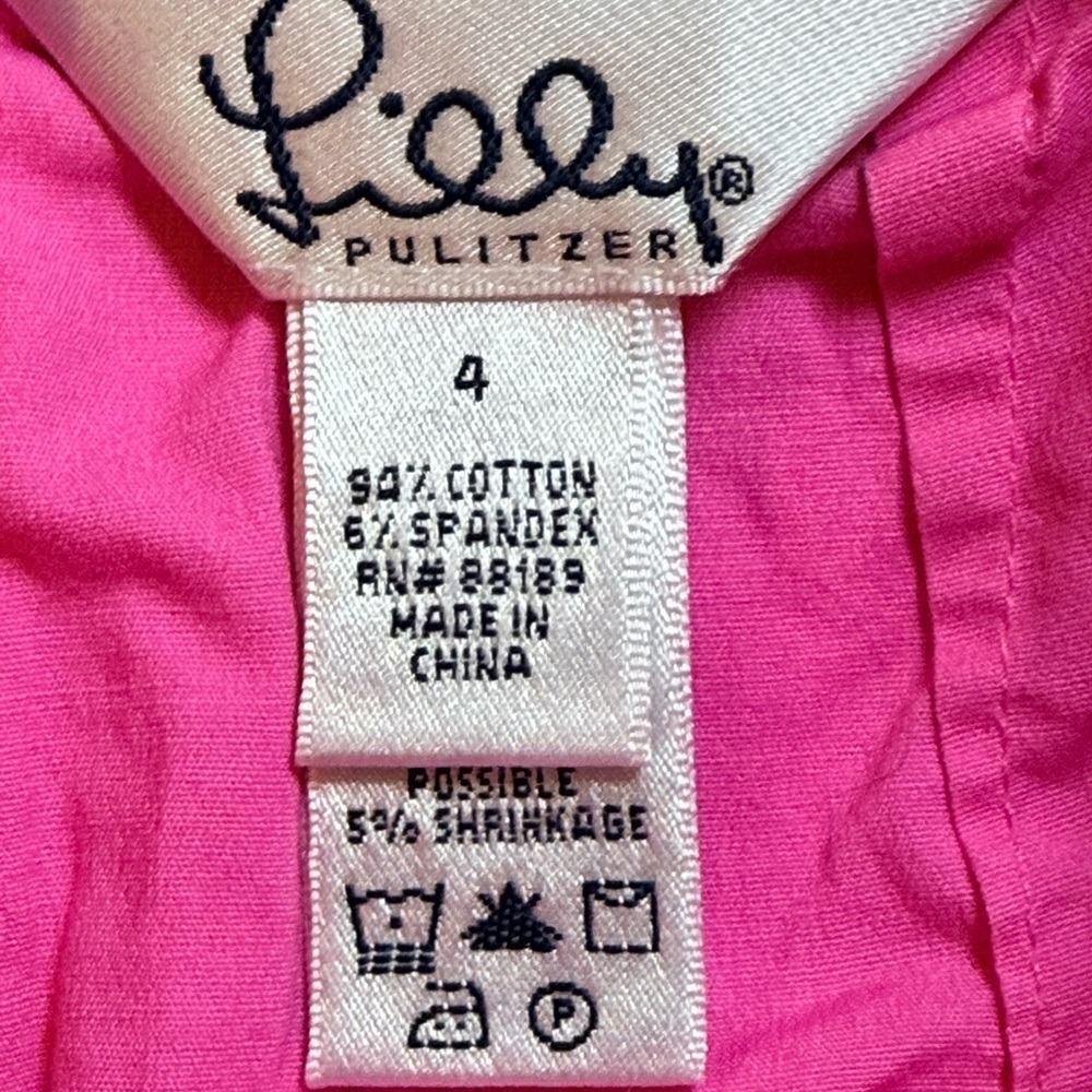 💖 Lilly Pulitzer Preppy Pink Tennis Skort | Lime Green Trim | Size 4 - Picture 8 of 11